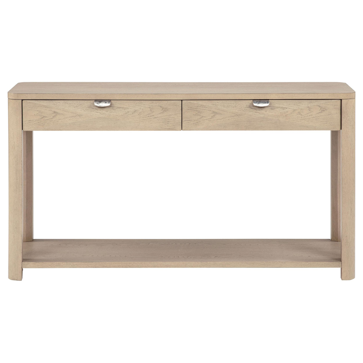 Marcelo Light Elm Sofa Console Table with 2 Drawers and Shelf from Coaster - Luna Furniture