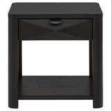 Marcelo Coffee Wood End Table with Drawer and Shelf from Coaster - Luna Furniture