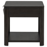 Marcelo Coffee Wood End Table with Drawer and Shelf from Coaster - Luna Furniture