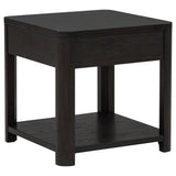 Marcelo Coffee Wood End Table with Drawer and Shelf from Coaster - Luna Furniture