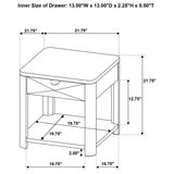 Marcelo Coffee Wood End Table with Drawer and Shelf from Coaster - Luna Furniture