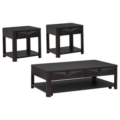 Marcelo Coffee 3-Piece Coffee Table Set with Storage from Coaster - Luna Furniture