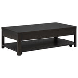 Marcelo Coffee Wood Coffee Table with 2 Drawers and Shelf from Coaster - Luna Furniture