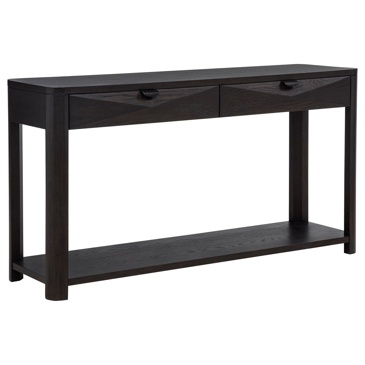 Marcelo Coffee Sofa Console Table with 2 Drawers and Shelf from Coaster - Luna Furniture