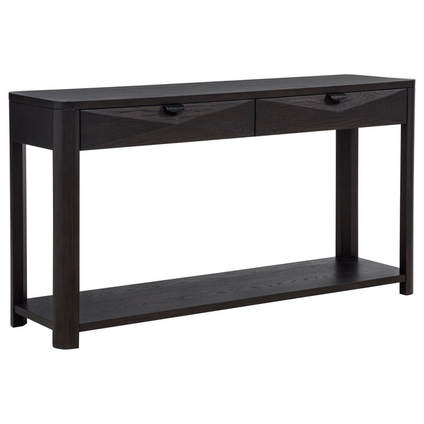 Marcelo Coffee Sofa Console Table with 2 Drawers and Shelf