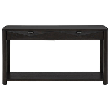 Marcelo Coffee Sofa Console Table with 2 Drawers and Shelf from Coaster - Luna Furniture