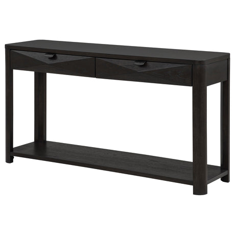 Marcelo Coffee Sofa Console Table with 2 Drawers and Shelf from Coaster - Luna Furniture
