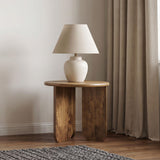 Dale Honey Mango Sculptural Round Solid Mango Wood End Table from Coaster - Luna Furniture