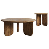 Dale Honey Mango 2-Piece Round Mango Wood Coffee and End Table Set from Coaster - Luna Furniture