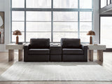 ModMax II Black 3-Piece Sectional Sofa with Storage Console from Ashley - Luna Furniture