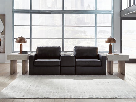 ModMax II Black 3-Piece Sectional Sofa with Storage Console from Ashley - Luna Furniture