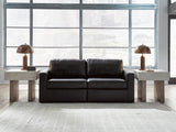 ModMax II Black 2-Piece Sectional Loveseat from Ashley - Luna Furniture