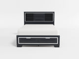Rosemont Midnight Blue King Storage Platform Bed from Homelegance - Luna Furniture