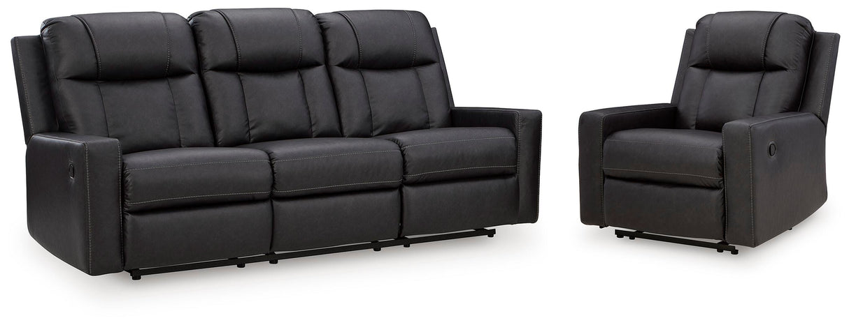Mackmenville Carbon Reclining Sofa and Recliner from Ashley Furniture - Luna Furniture