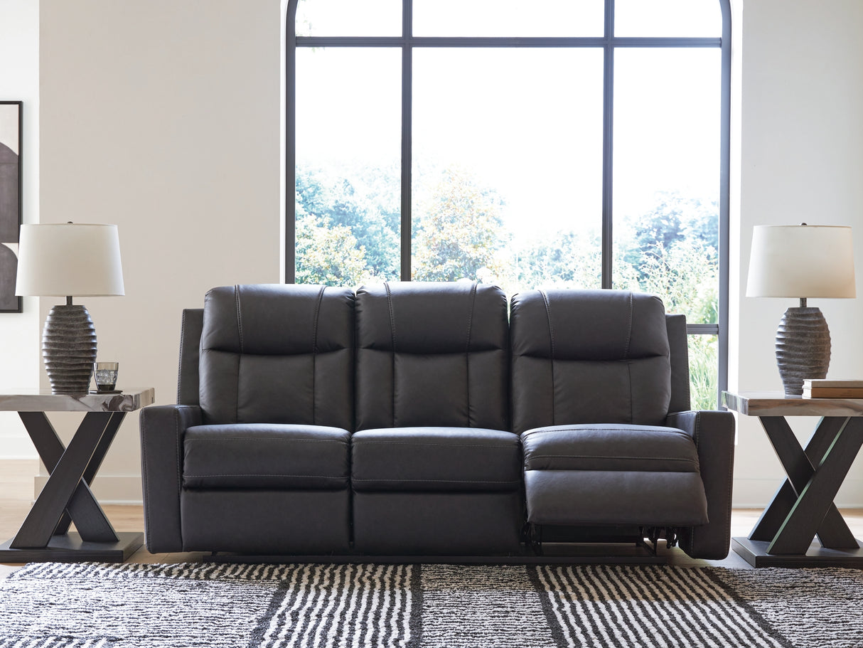 Mackmenville Carbon Reclining Sofa from Ashley Furniture - Luna Furniture