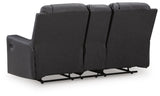 Mackmenville Carbon Reclining Loveseat with Console from Ashley Furniture - Luna Furniture