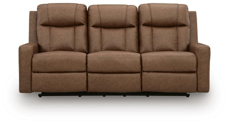 Mackmenville Caramel Reclining Sofa and Recliner from Ashley Furniture - Luna Furniture