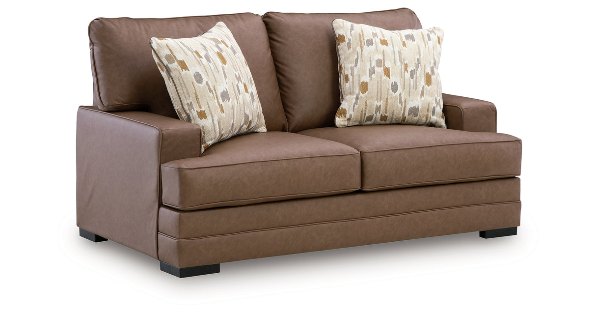 VillaCourt Caramel Loveseat from Ashley - Luna Furniture