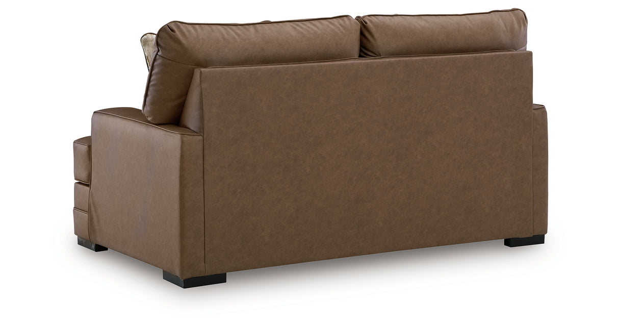 VillaCourt Caramel Loveseat from Ashley - Luna Furniture