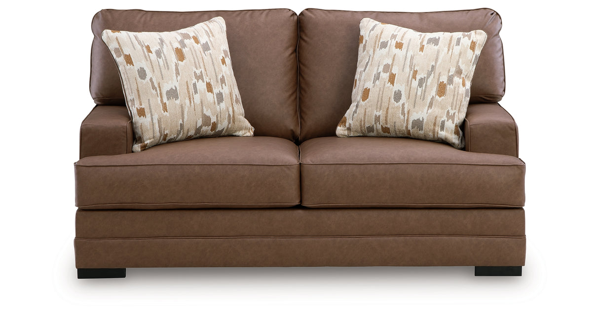 VillaCourt Caramel Loveseat from Ashley - Luna Furniture