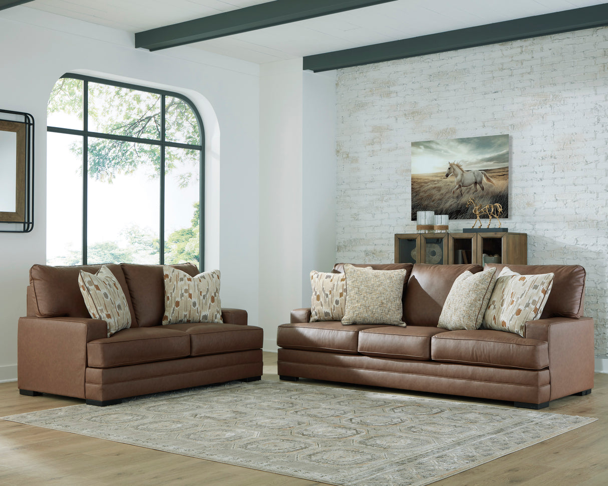 VillaCourt Caramel Living Room Set from Ashley - Luna Furniture