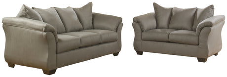 Darcy Cobblestone Sofa and Loveseat from Ashley Furniture - Luna Furniture