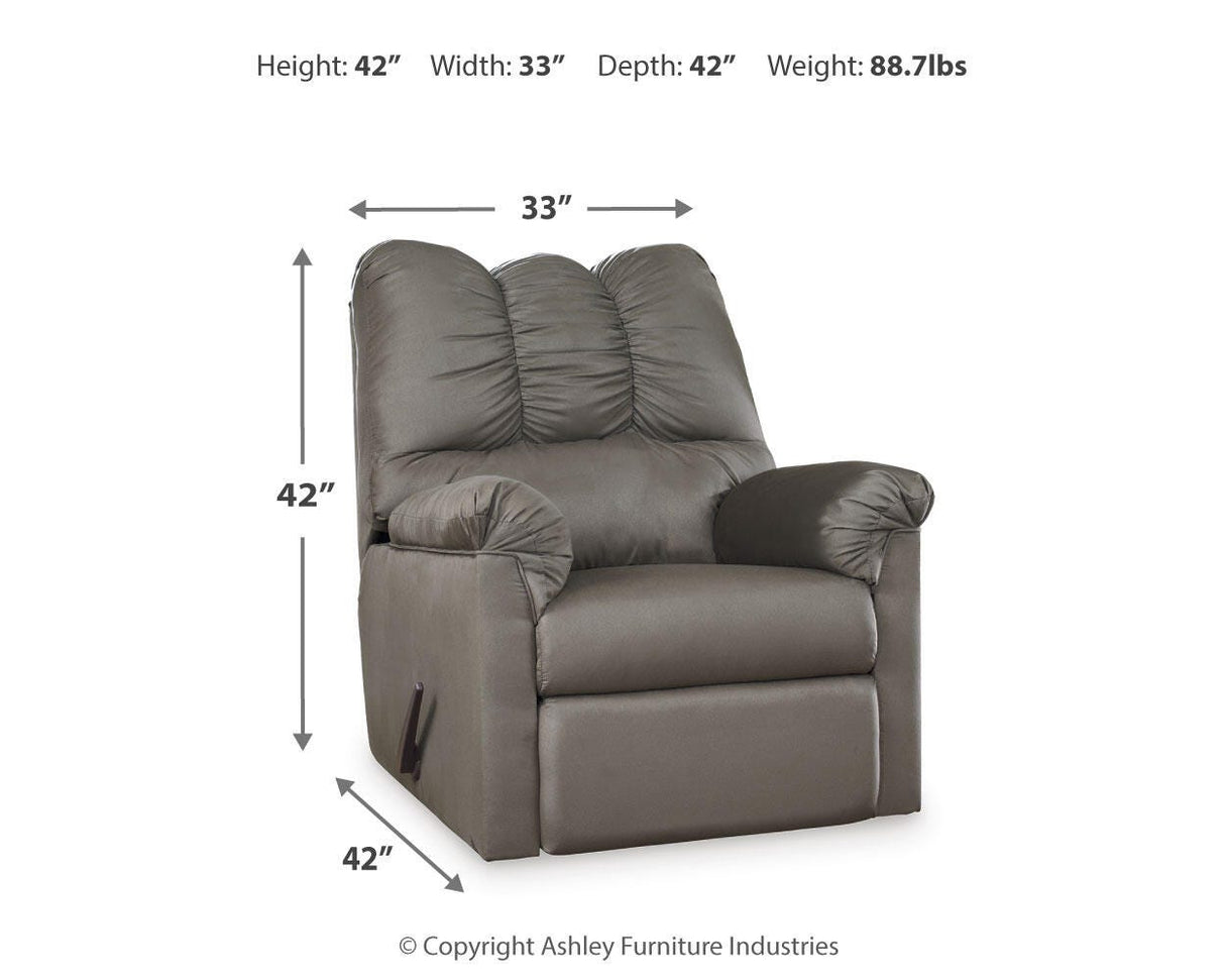 Darcy Cobblestone Recliner from Ashley Furniture - Luna Furniture
