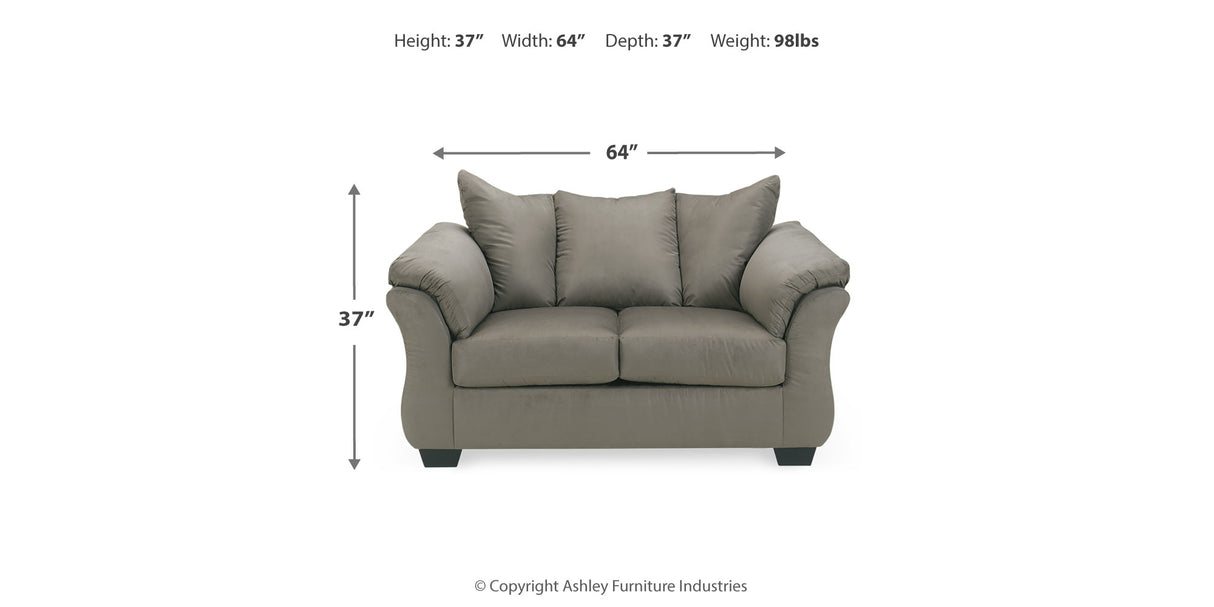 Darcy Cobblestone Loveseat from Ashley Furniture - Luna Furniture