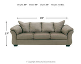 Darcy Cobblestone Sofa, Loveseat and Recliner-75005U13-Ashley-7500536-Darcy-DIM-Luna Furniture