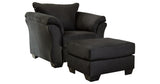 Darcy Black Chair and Ottoman from Ashley Furniture - Luna Furniture