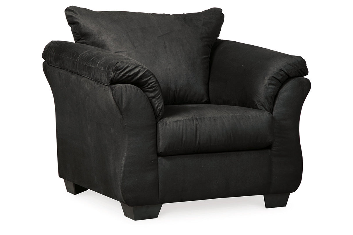 Darcy Black Chair and Ottoman from Ashley - Luna Furniture