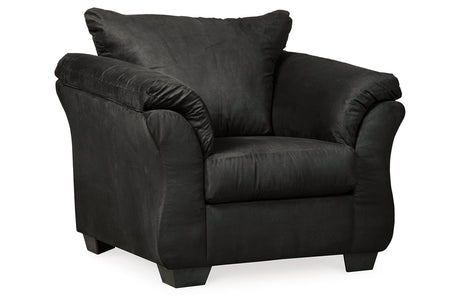 Darcy Black Chair and Ottoman from Ashley - Luna Furniture