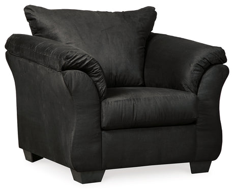 Darcy Black Chair and Ottoman from Ashley - Luna Furniture