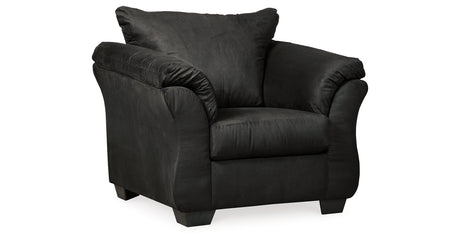 Darcy Sofa, Loveseat, Chair and Ottoman in Black from Ashley - Luna Furniture