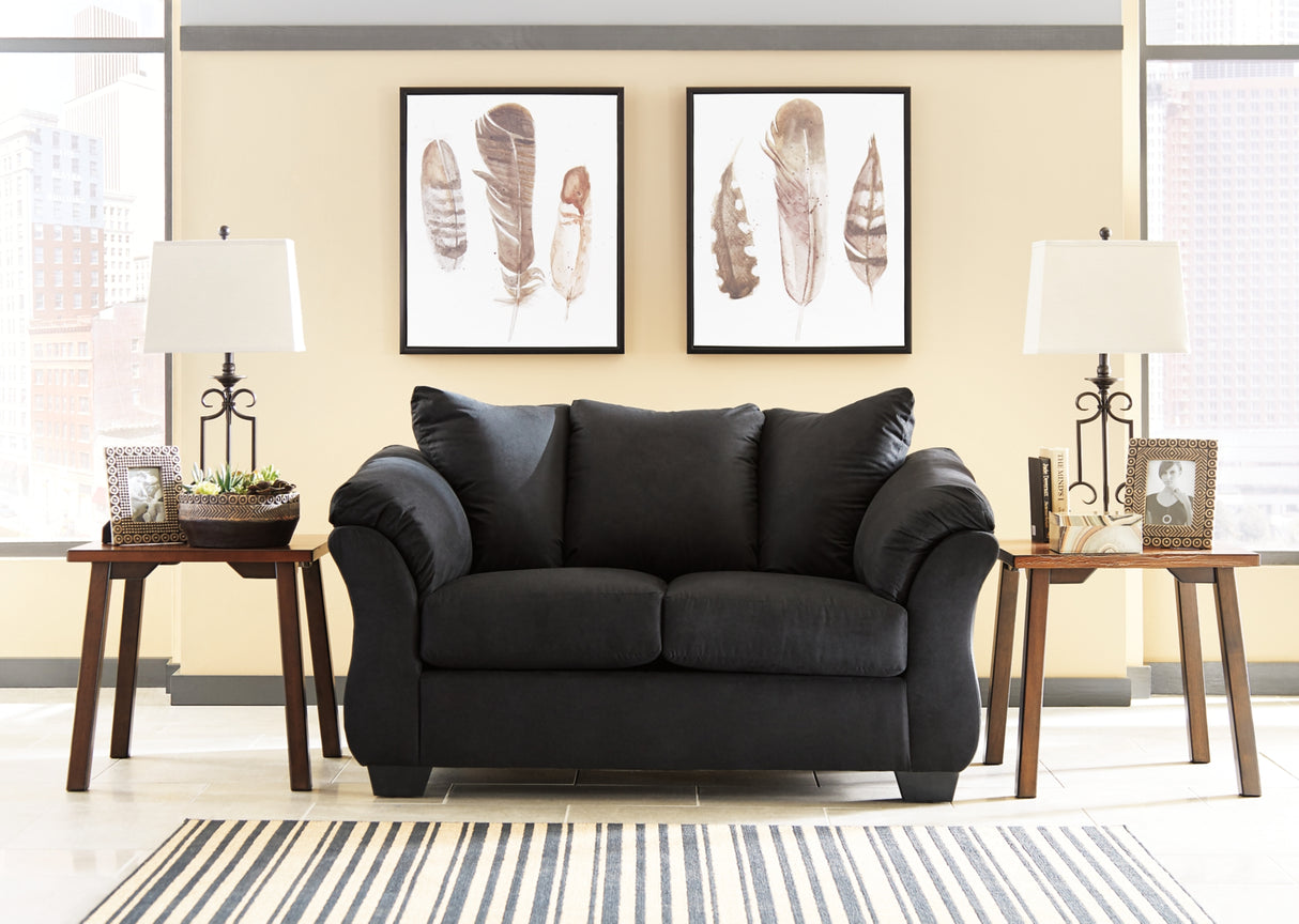 Darcy Black Loveseat from Ashley Furniture - Luna Furniture