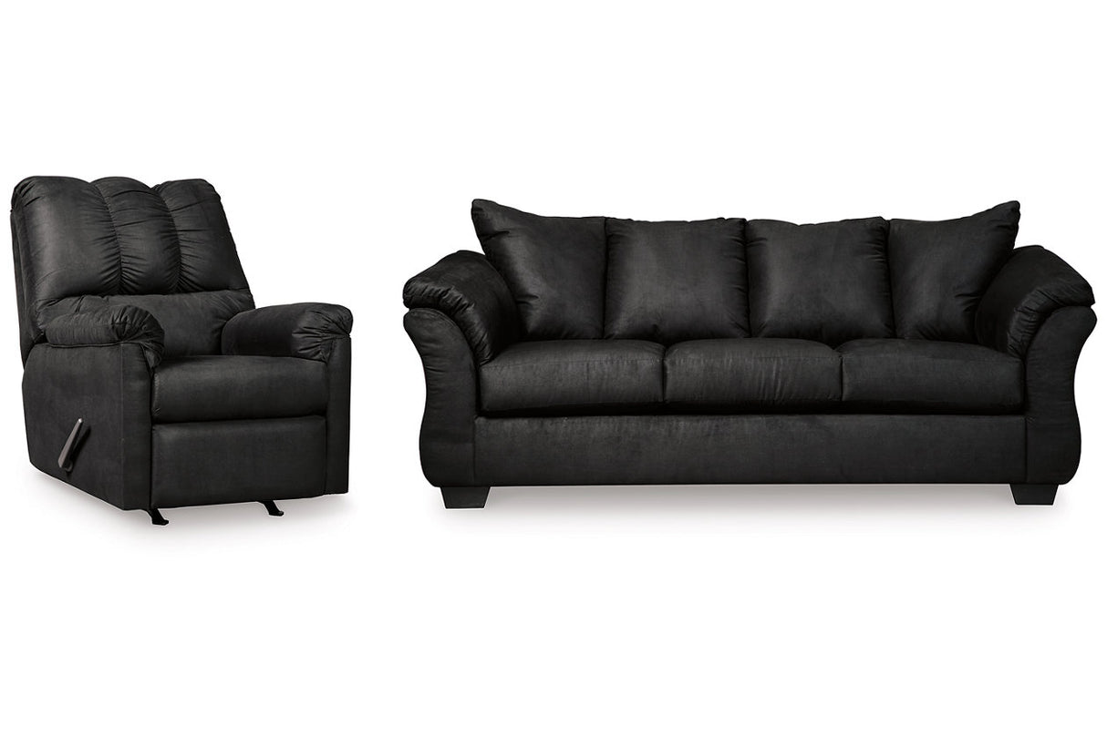 Darcy Black Sofa and Recliner from Ashley - Luna Furniture