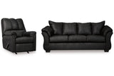 Darcy Black Sofa and Recliner from Ashley - Luna Furniture