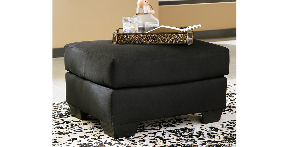 Darcy Black Loveseat and Ottoman from Ashley Furniture - Luna Furniture