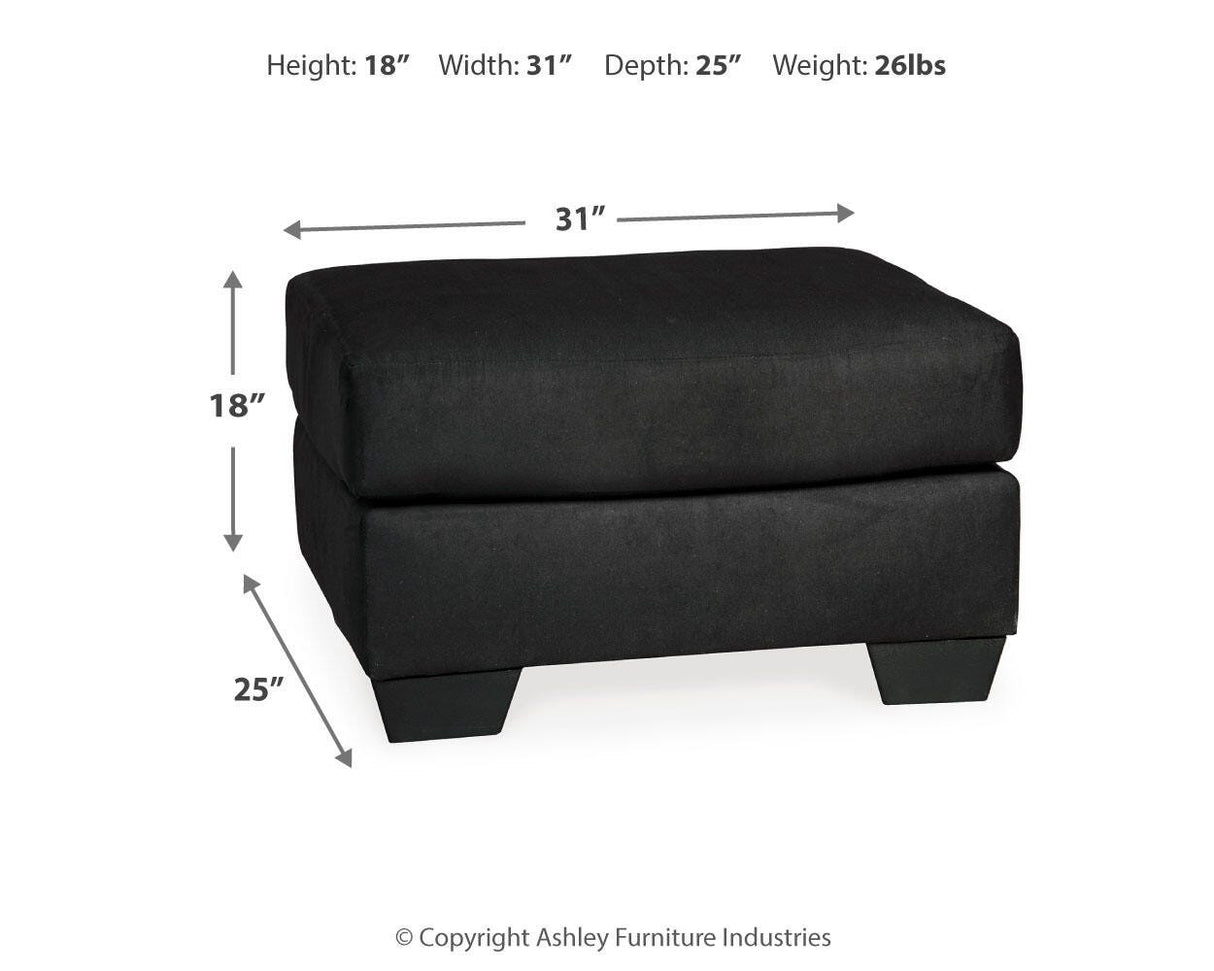 Darcy Black Ottoman from Ashley Furniture - Luna Furniture