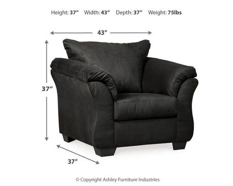 Darcy Black Chair from Ashley - Luna Furniture