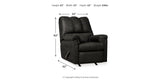 Darcy Black Loveseat and 2 Recliners from Ashley Furniture - Luna Furniture