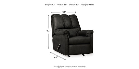Darcy Black Loveseat and 2 Recliners from Ashley - Luna Furniture