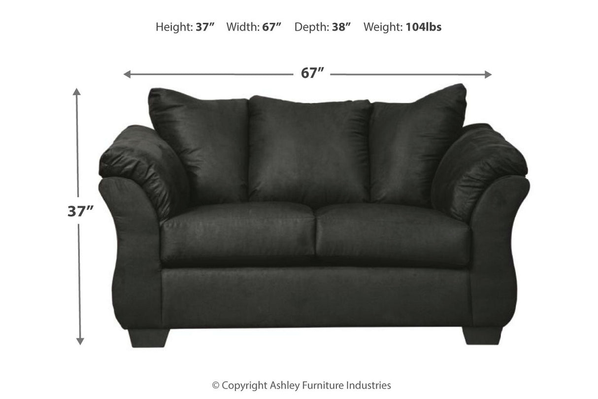 Darcy Black Sofa, Loveseat, Chair and Ottoman from Ashley - Luna Furniture