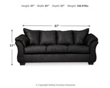 Darcy Sofa, Loveseat and Recliner in Black from Ashley - Luna Furniture