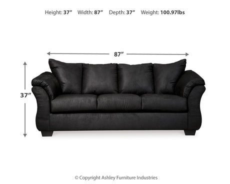 Darcy Black Sofa, Loveseat, Chair and Ottoman from Ashley - Luna Furniture