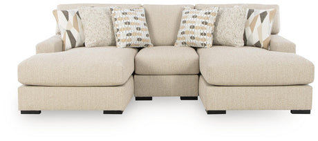 Laurelgrove Pebble 3-Piece Double Chaise Sectional from Ashley - Luna Furniture