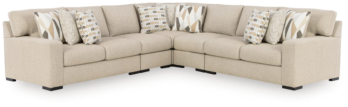 Laurelgrove Pebble 5-Piece Sectional from Ashley - Luna Furniture