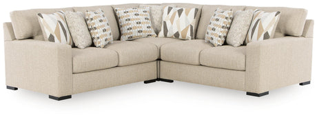 Laurelgrove Pebble 3-Piece Sectional from Ashley - Luna Furniture