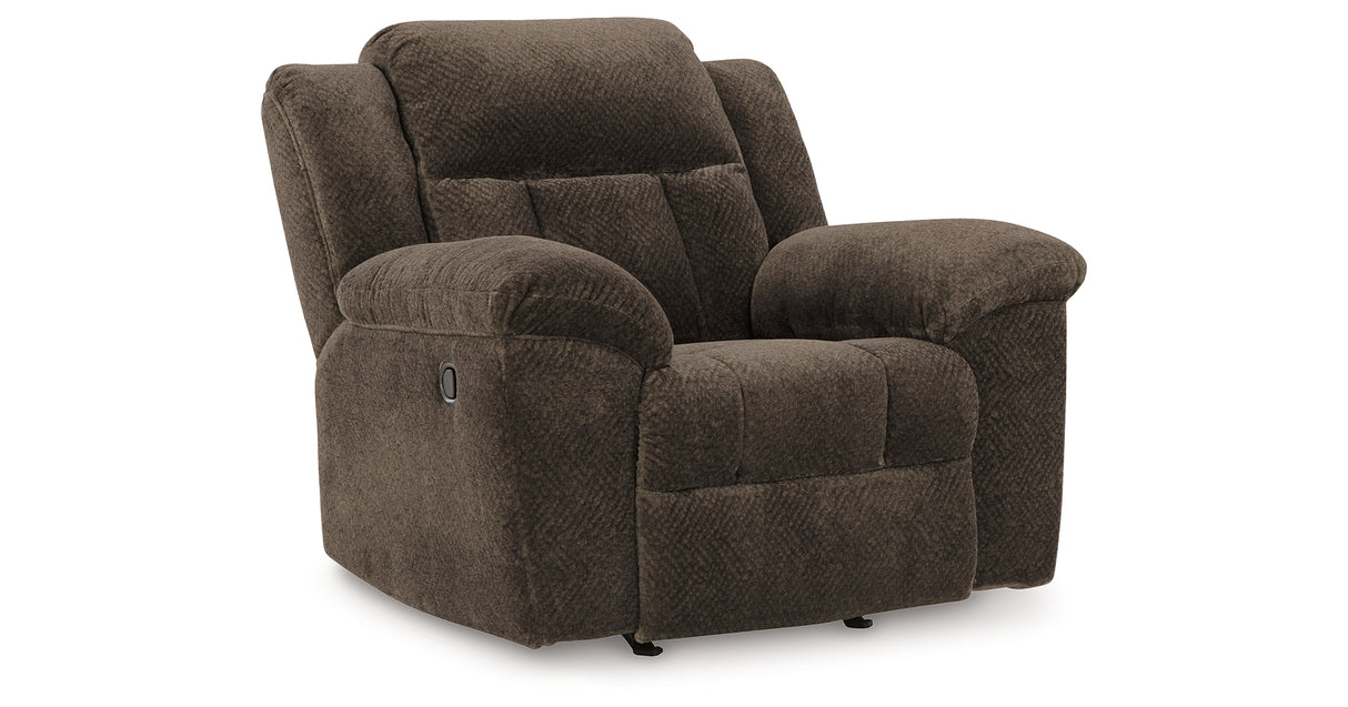 Frohn Chocolate Reclining Sofa and 2 Recliners from Ashley - Luna Furniture