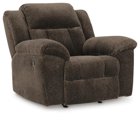 Frohn Chocolate Reclining Sofa and 2 Recliners from Ashley - Luna Furniture